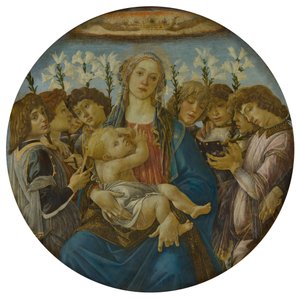 Panna Maria s dítětem a zpívajícími anděly (Raczyńského tondo) od Sandro Botticelli
