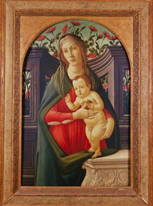 Madonna s dítětem ve výklenku zdobeném růžemi od Sandro Botticelli