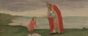 Vidění sv. Augustina z oltářního obrazu sv. Barnabáše, kolem roku 1488 (tempera na panelu) od Sandro Botticelli