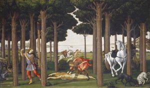 Příběh Nastagia degli Honesti, panel II od Sandro Botticelli