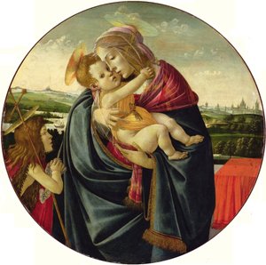 Panna Marie s dítětem a svatým Janem Křtitelem od Sandro Botticelli