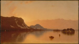 Isola Bella v jezeře Lago Maggiore od Sanford Robinson Gifford