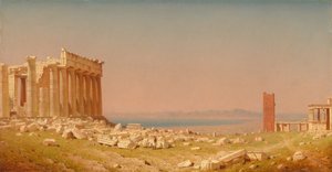 Ruiny Parthenonu od Sanford Robinson Gifford