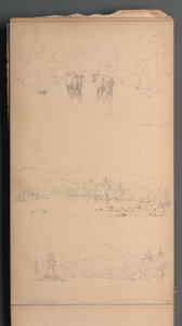 Skicák, strana 07: "Carter Mt () 28. srpna" od Sanford Robinson Gifford