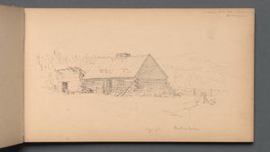 Náčrtník, strana 14: Berlínské vodopády 2. září 1859. od Sanford Robinson Gifford