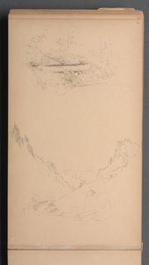 Náčrtník, strana 15: Krajiny, Berlínské vodopády, 1859. od Sanford Robinson Gifford