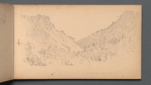 Náčrtník, strana 18: Dixville Notch, 4. září 89, 1859. od Sanford Robinson Gifford