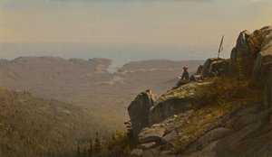 The Artist Sketching at Mount Desert, Maine, 1864-1865. od Sanford Robinson Gifford