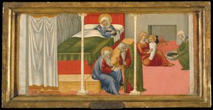 Narození a pojmenování svatého Jana Křtitele, 1450-60.