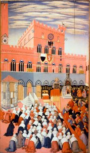 Predikace Bernardina ze Sieny (Bernardino da Siena nebo Bernardino degli Albizzeschi
