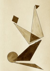 Balancující geometrická postava od Santhosh ch