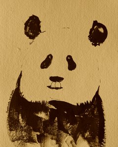 Minimalistický medvěd panda od Santhosh ch