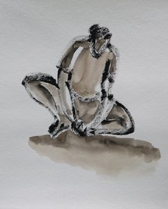 Zamyslena, v podřepu od Santhosh ch