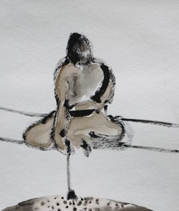 Náčrt samurajské meditace