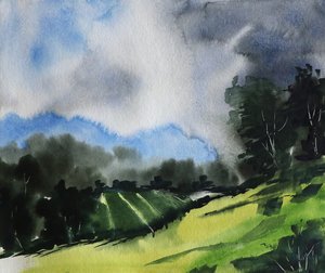 Klidná bouřlivá krajina od Santhosh ch