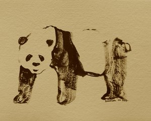 Stylizovaná kresba pandy od Santhosh ch