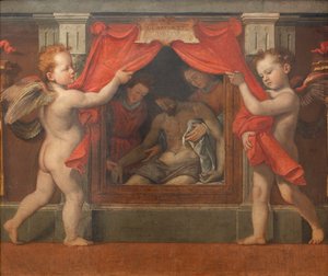Pieta se dvěma cheruby, cca 1576.
