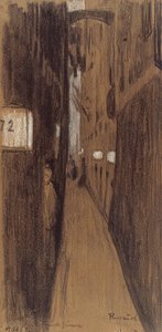 Alej v Janově od Santiago Rusiñol