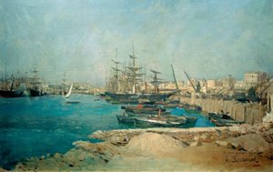 Barcelona, ​​přístav od Santiago Rusiñol