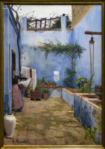 Modrá terasa od Santiago Rusiñol