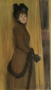 Portrét slečny Mc Flower od Santiago Rusiñol