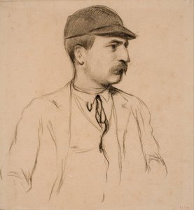 Portrét Geníse Muntanera od Santiago Rusiñol