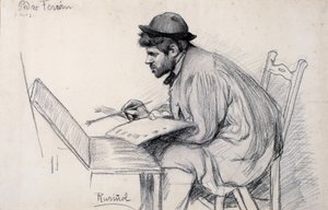 Portrét malby Pere Ferran od Santiago Rusiñol