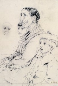 Studie ženy a dětí od Santiago Rusiñol