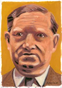 Evelyn Waugh, 2008 (olej na papíře)