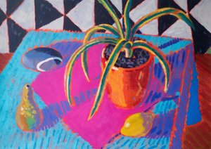 Zátiší # 38, 2024 (akryl na papíře)