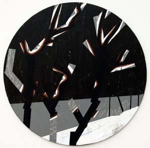 Twixt Heaven and Earth I-N (akryl na kruhové desce) od Sara Hayward