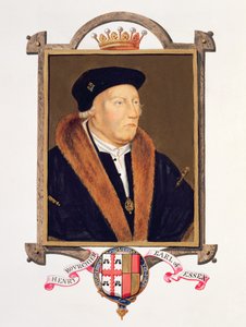 Portrét Henryho Bourchiera († 1539) 2. hrabě z Essexu z „Paměti dvora královny Alžběty“, vydané v roce 1825 (wc a kvaš na papíře)