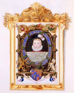 Portrét Jakuba VI. ze Skotska (1566-1625) Později Jakub I. z Anglie jako chlapec kolem roku 1574 z „Paměti dvora královny Alžběty“, vydané v roce 1825 (wc a kvaš na papíře)
