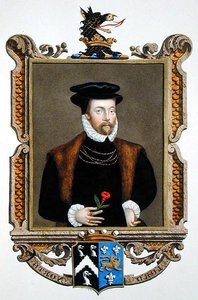 Portrét lorda Rogera Northa (1530-1600) 2. barona Northa z „Memoárů dvora královny Alžběty“, vydaného v roce 1825 (akvarel a kvaš na papíře) od Sarah Countess of Essex