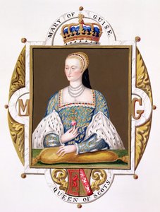 Portrét Marie z Guise (1515-60) královny Skotska z „Paměti dvora královny Alžběty“, vydané v roce 1825 (wc a kvaš na papíře)