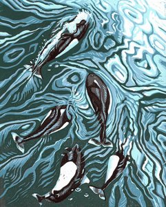 Wake Riders, 2016 (linoryt)