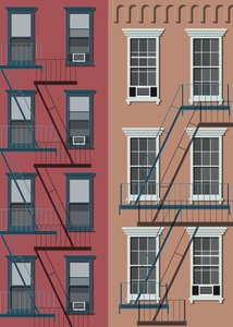 New York Town House, 2017 (digitální) od Sarah Evans