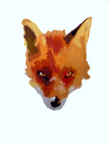 Fox face, 2013 (monotisk s inkousty)