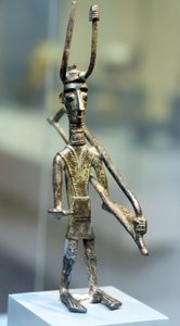 Bronzová figurka válečníka, cca 1800-1200 př.nl (bronz) od Sardinia Nuragic Civilization
