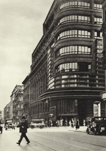 Berlín: nakladatelství Mosse; Budova Mosse (černobílá fotografie)