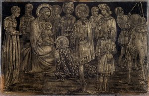 Obraz Klanění tří králů od Sassetty (1392-1450) Rozměr 29x46 cm Muzeum dekorativního umění a módy Marseille