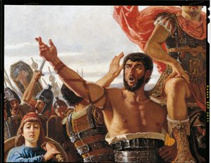 Mariův triumf, detail, Francesco Saverio Altamura (1822-1897), olej na plátně, 234x352 cm