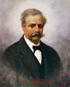 Portrét Francesca De Sanctis (1817-83), italský literární kritik a historik, obraz Saverio Altamura