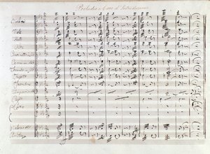 První strana předehry k opeře Il bravo od Mercadante (1842) od Saverio Mercadante