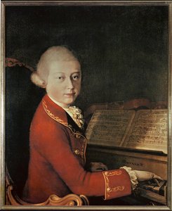 Mozart ve Veroně (olej na plátně) od Saverio dalla (after) Rosa