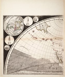Nová a správná mapa světa (výřez), cca 1774 (kolorovaná rytina)