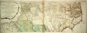 Mapa Severní a Jižní Karolíny