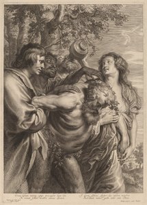 Opilý Silenus od Schelte Adams Bolswert after Sir Anthony van Dyck