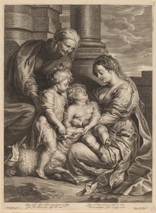 Panna a dítě se svatou Annou a svatým Janem od Schelte Adams Bolswert, after Sir Peter Paul Rubens