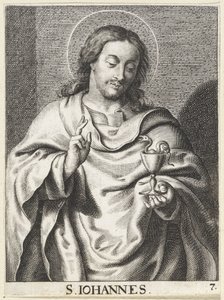 Svatý Jan Evangelista S. Johannes (titul na předmětu) Kristus, Maria a apoštolové (název série) od Schelte Adamsz. Bolswert (possibly)
